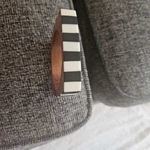 Black and White Striped Ring